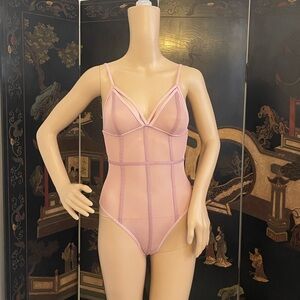 Pink/Nude bodysuit, Small
